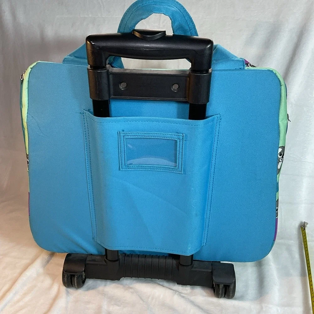 Justice Panda Rolling Bag Vacation Travel Luggage 18in Zip Compartments 2013